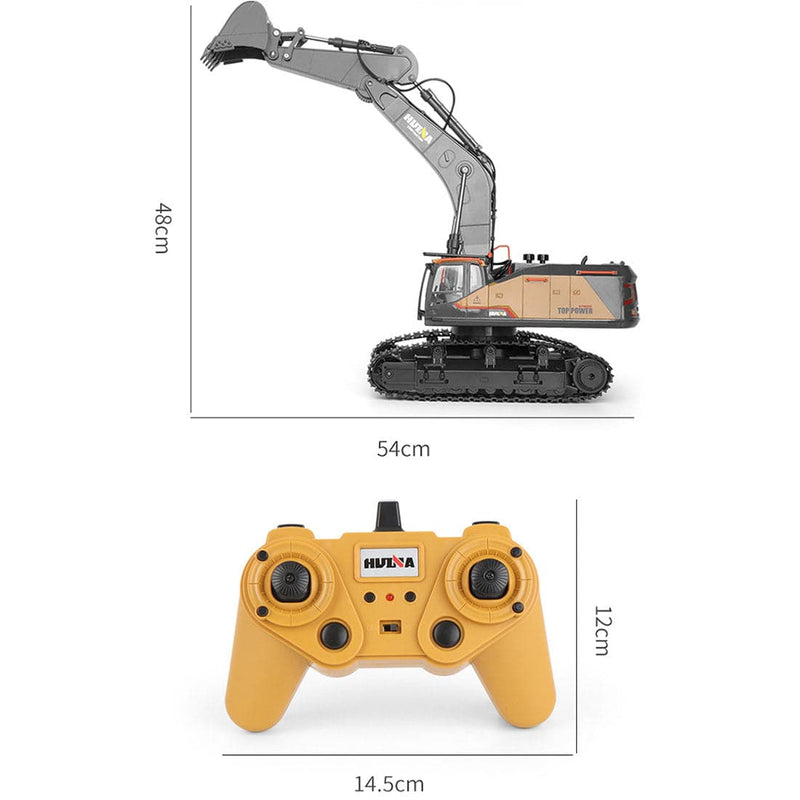 Huina 1/14 RC Excavator Engineering Construction Vehicle Model Truck 22CH 2.4G - stirlingkit