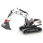HUINA 4-in-1 RC Alloy Remote Control Excavator Model Crusher Construction Vehicles Toys 1/14 22CH 2.4Ghz - stirlingkit
