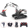 HUINA 4-in-1 RC Alloy Remote Control Excavator Model Crusher Construction Vehicles Toys 1/14 22CH 2.4Ghz - stirlingkit