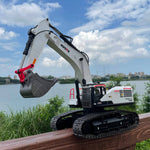 HUINA 4-in-1 RC Alloy Remote Control Excavator Model Crusher Construction Vehicles Toys 1/14 22CH 2.4Ghz - stirlingkit