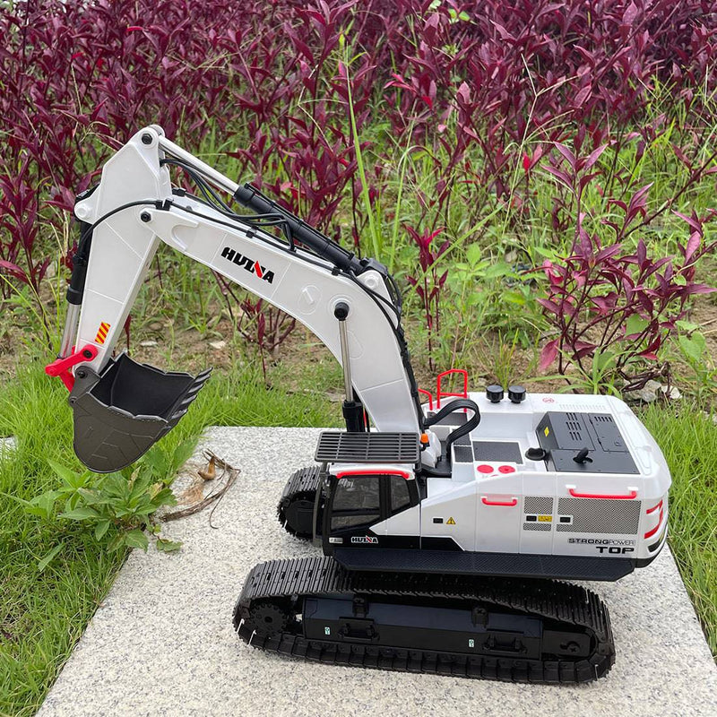 HUINA 4-in-1 RC Alloy Remote Control Excavator Model Crusher Construction Vehicles Toys 1/14 22CH 2.4Ghz - stirlingkit