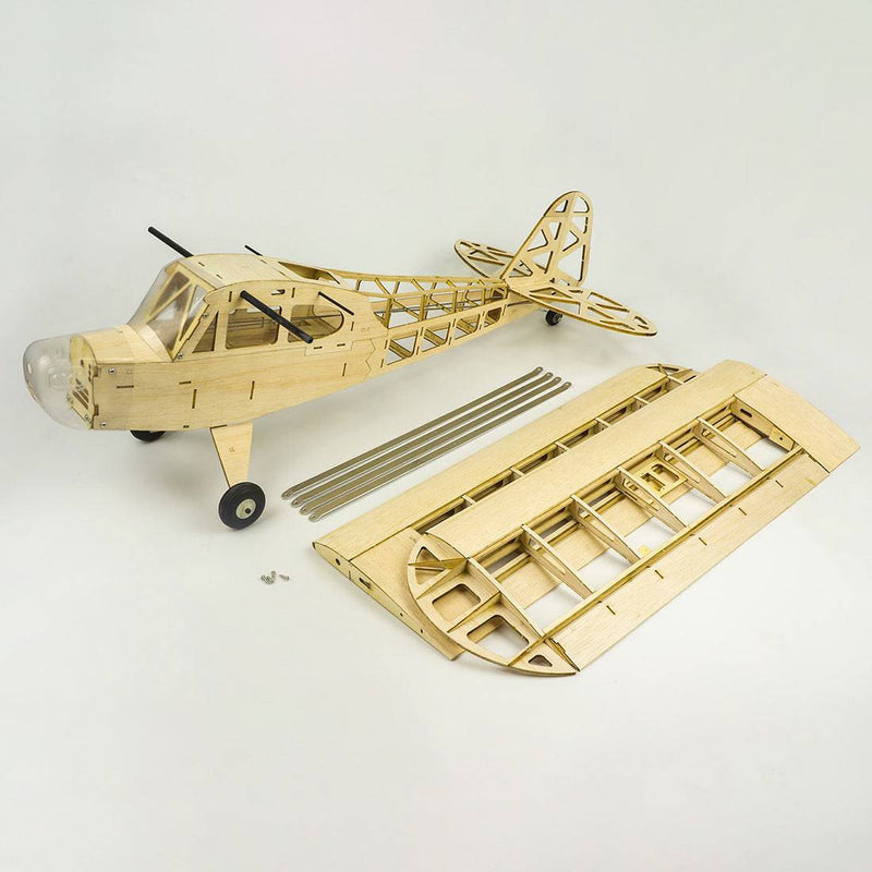 J3 CUB Balsa Wood Glider 47.24″ Wingspan Airplane Electric RC Plane KIT - stirlingkit