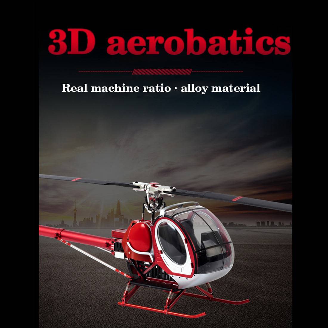 JCZK 300C-B 2.4G 6CH 3D Aerobatics RC Helicopter Two Blades Airplane (RTF) - stirlingkit