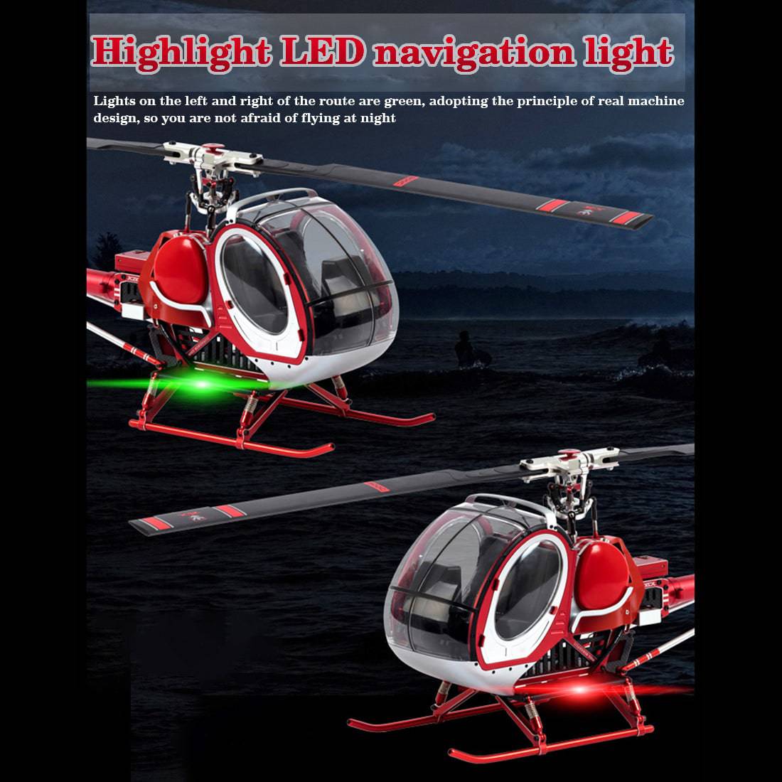 JCZK 300C-B 2.4G 6CH 3D Aerobatics RC Helicopter Two Blades Airplane (RTF) - stirlingkit