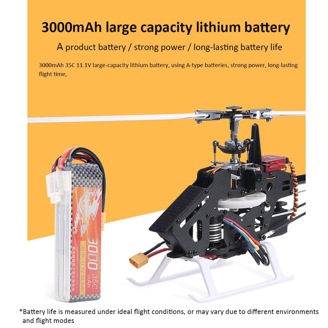JCZK 450 2.4G RC 3D Aerobatic Helicopter DFC Flybarless Electric Aircraft Airplane Toy RTF - stirlingkit
