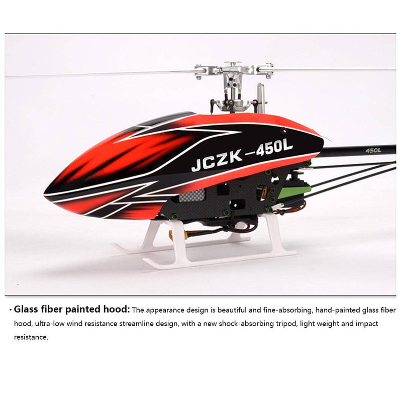 JCZK 450L DFC 2.4G 6CH 3D Aerobatics RC Helicopter Flybarless Airplane - stirlingkit