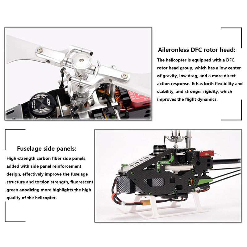 JCZK 450L DFC 2.4G 6CH 3D Aerobatics RC Helicopter Flybarless Airplane - stirlingkit