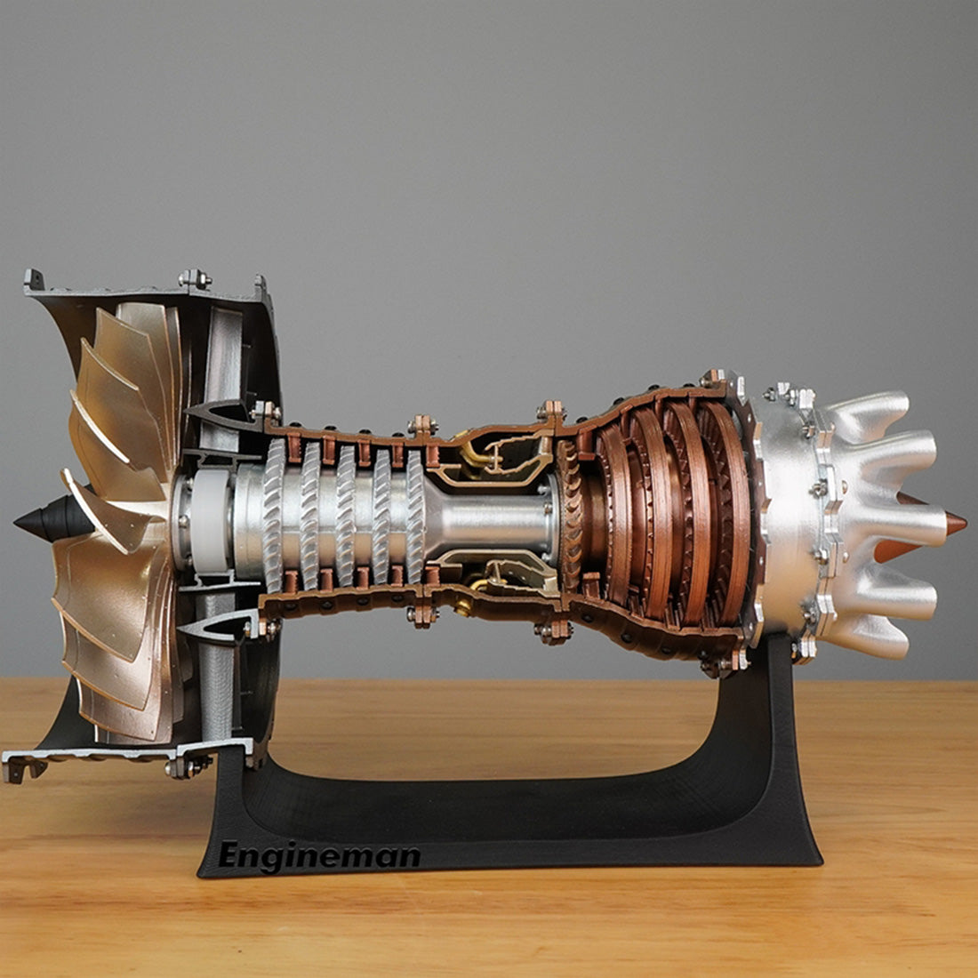 Jet Aircraft Turbofan Engine Kits STEM Plastic Hobby 1/20 Scale Model - stirlingkit