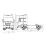 JXmodel 1/14 4x2 Large Remote Control Truck Trailer Tractor Aluminum Alloy - KIT Version - stirlingkit