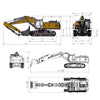 Kabolite K970 Mining Hydraulic Excavator RC Model Toy 1/14 2.4G RCSparks Recommend- RTR - stirlingkit