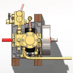 KACIO LS1-14 Inline Single Cylinder Reciprocating Steam Engine Piston Engines Model for 60cm+ Boat Ship (without Boiler) - stirlingkit