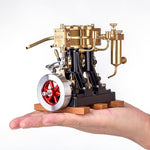 KACIO LS2-14 Two Cylinders Reciprocating Retro Twin Steam Engine Model for 80cm+ Boat Ship (without Boiler) - stirlingkit