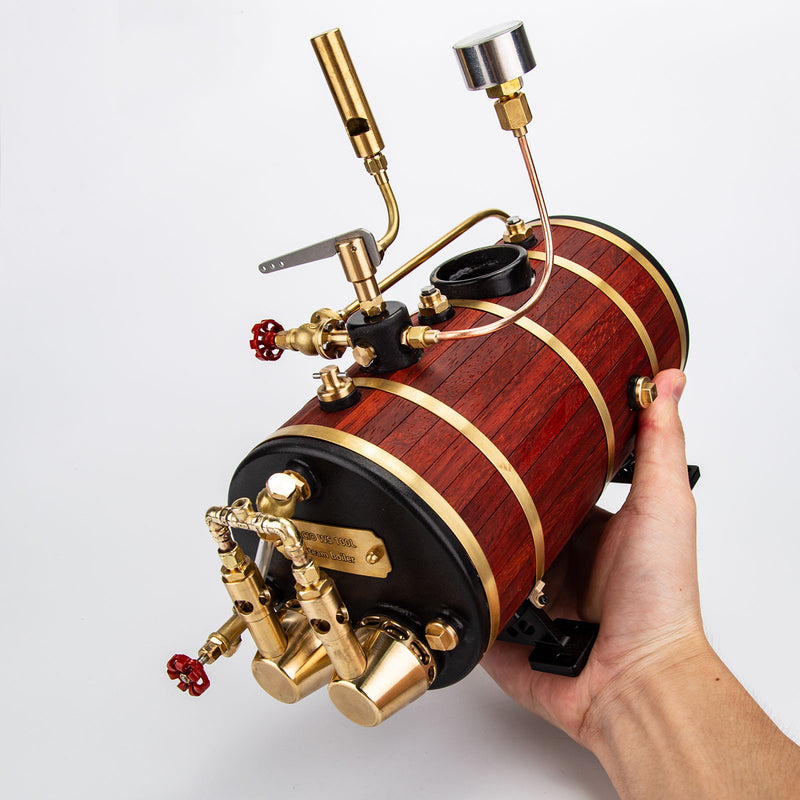 KACIO WS100L 850mL Horizontal Premium Steam Engine Boiler - stirlingkit