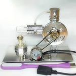 L-shape Single Cylinder Stirling Engine Model with Night Light - stirlingkit