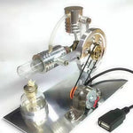 L-shape Single Cylinder Stirling Engine Model with Night Light - stirlingkit