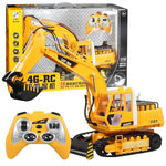 LCF 1/16 2.4GHz 16CH Multifunctional Excavator Grab RC Construction Vehicle Model with Smoke Effect - stirlingkit