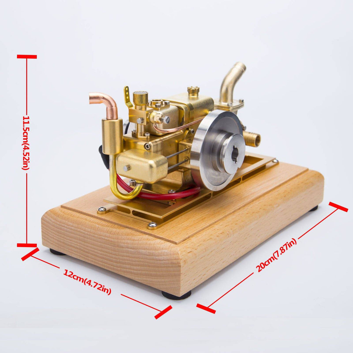 M12 Mini OHV Pushrod Gasoline Model Engine with Impeller Water Pump P70 - stirlingkit