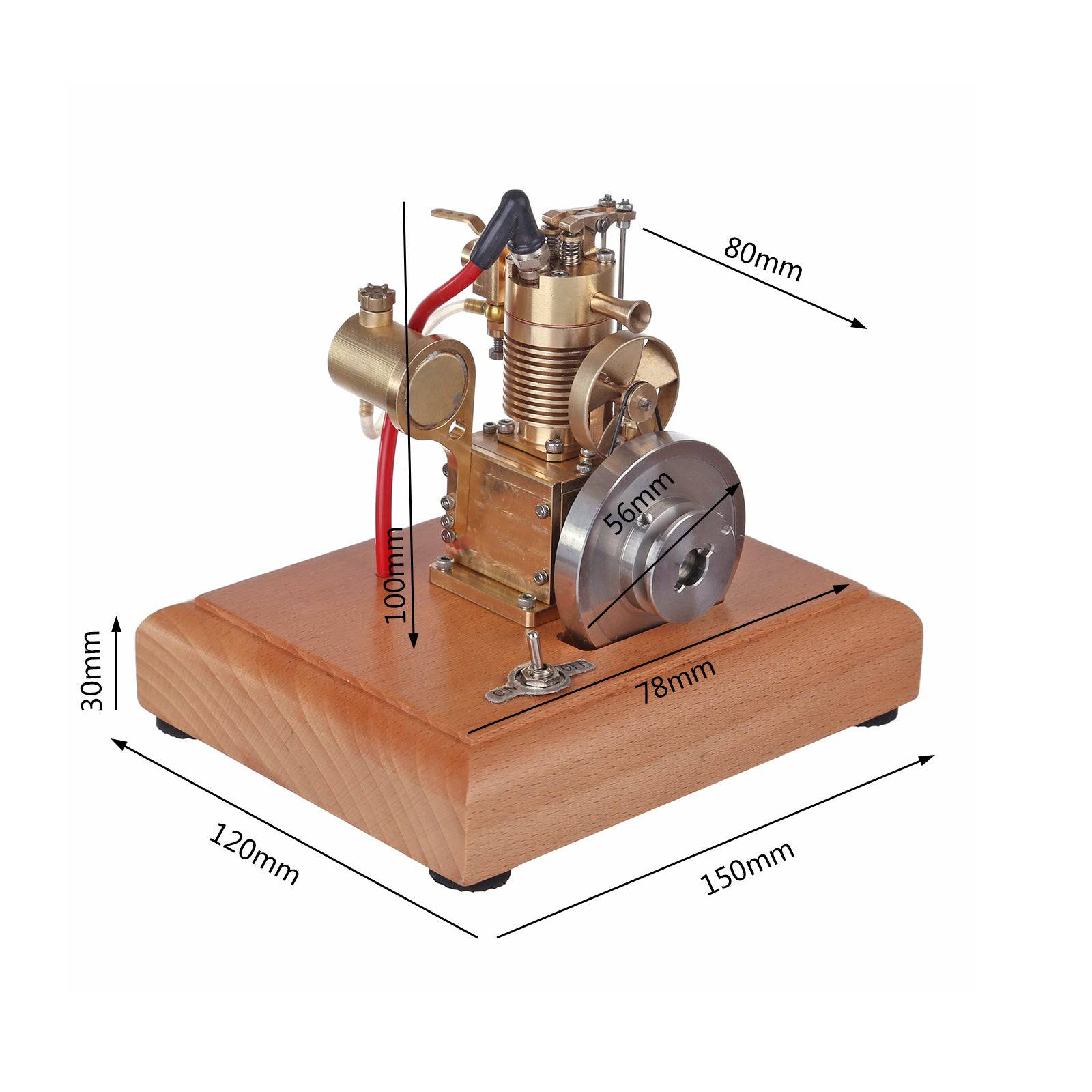 M16 1.6cc Mini Vertical 4 Stroke Gasoline Engine Model Air-cooled Cooling Structure - stirlingkit