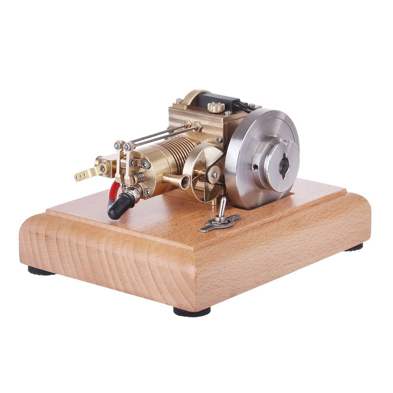 M16B 1.6cc Mini Horizontal Gasoline 4 Stroke Air-cooled Single Cylinder Internal Combustion Engine with Wooden Base - stirlingkit