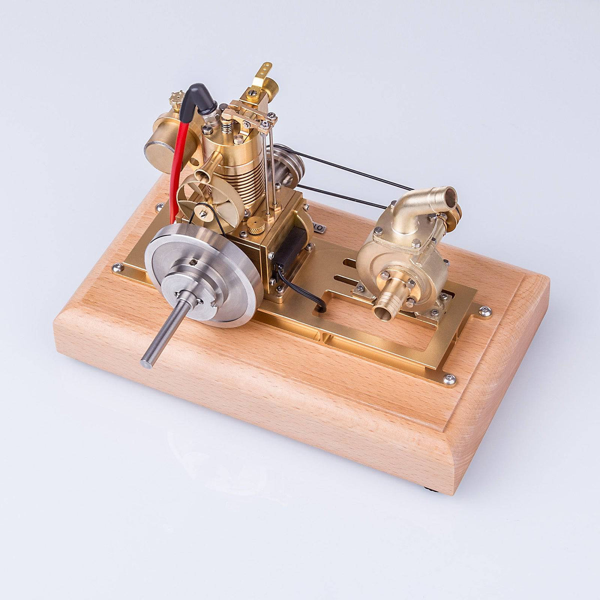 M16C Air-cooled Single-cylinder 4-strokes Mini Vertical Gasoline Speed-controlled IC Engine Model with Water Vane Pump - stirlingkit