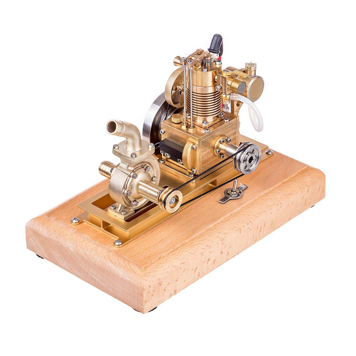 M16C Air-cooled Single-cylinder 4-strokes Mini Vertical Gasoline Speed-controlled IC Engine Model with Water Vane Pump - stirlingkit