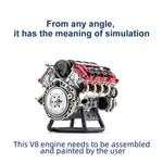 MAD RC Simulated V8 Engine KIT that Works Original Color Unpainted Version - stirlingkit