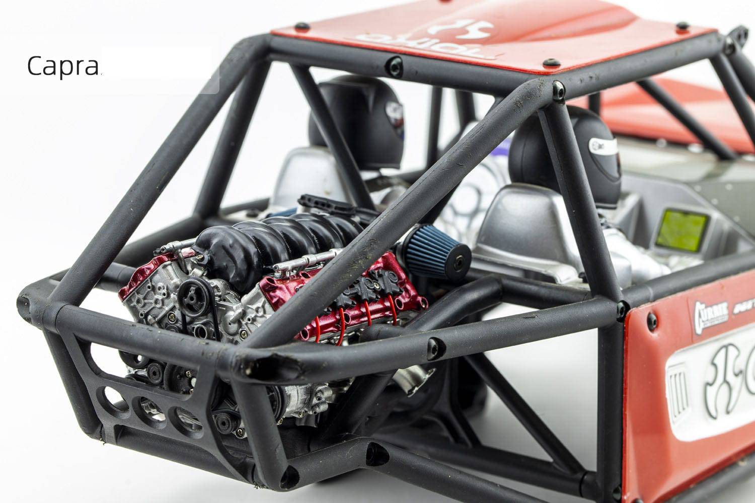 FUNT V8 - Kit de modelo de motor, mini MAD RC dinámico de metal, motor de  combustión interna, montaje de bricolaje, juguete de física para AX90104  SCX10â… Capra VS4-10 Pro /Ultra Model Car - Versión : Juguetes y Juegos 