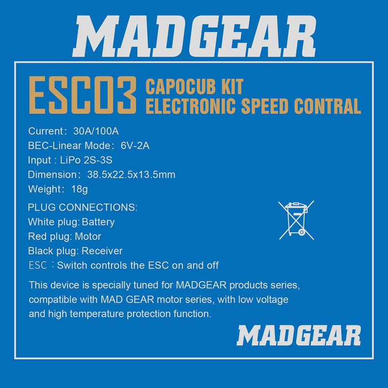 MAGGEAR 27000 Motor 30A ESC Kit CAPO CUB2 1:18 RC Car OP Upgrade - stirlingkit