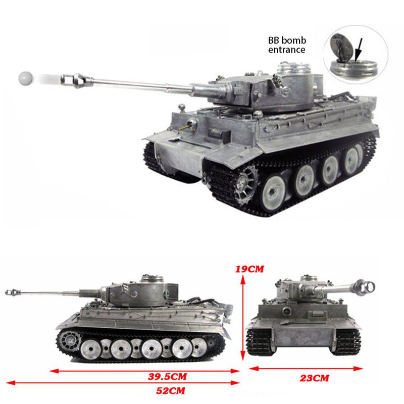 MATO 1/16 2.4Ghz German WWII Super-heavy Metal RC Military Tank Model Toy-  Shot Version - stirlingkit