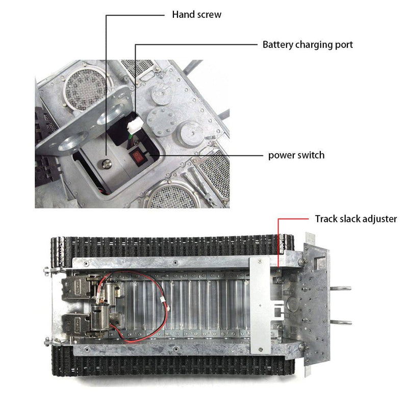 MATO 1/16 German Tiger King Tank Full Metal Unpainted RC Model With Shooting Fuction - stirlingkit