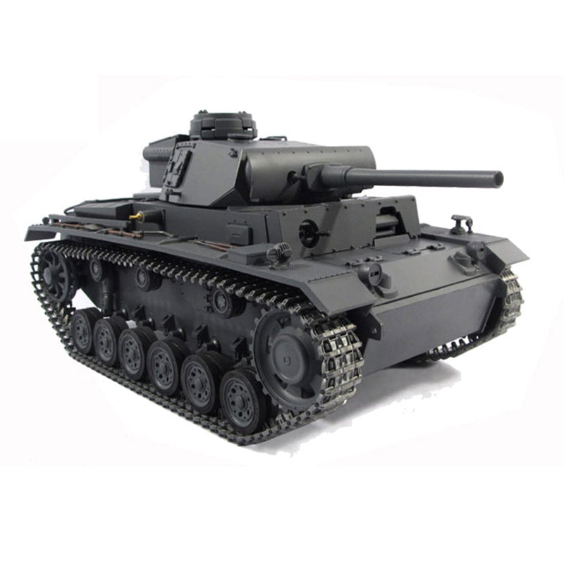 MATO 1:16 WWII German Panzer III Full Metal Remote Control Military Tank Model -  Shot Version - stirlingkit