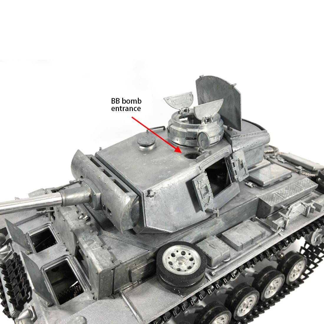 MATO 1:16 WWII German Panzer III Full Metal Remote Control Military Tank Model -  Shot Version - stirlingkit