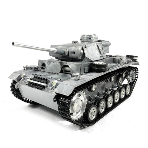 MATO 1:16 WWII German Panzer III Full Metal Remote Control Military Tank Model -  Shot Version - stirlingkit