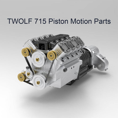 Metal Engine Gear Box & Piston Accessories for TWOLF TW-715 Crawler Model - stirlingkit
