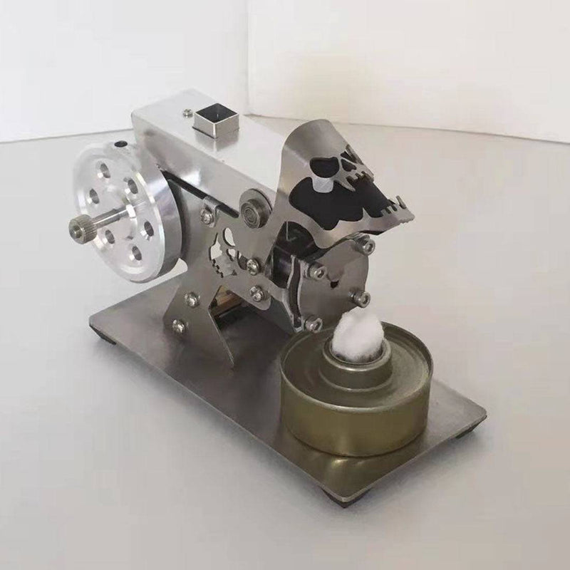 Metal Flame Flicker Vacuum Stirling Engine Model with Skeleton Windshield Science Experiment Gift - stirlingkit