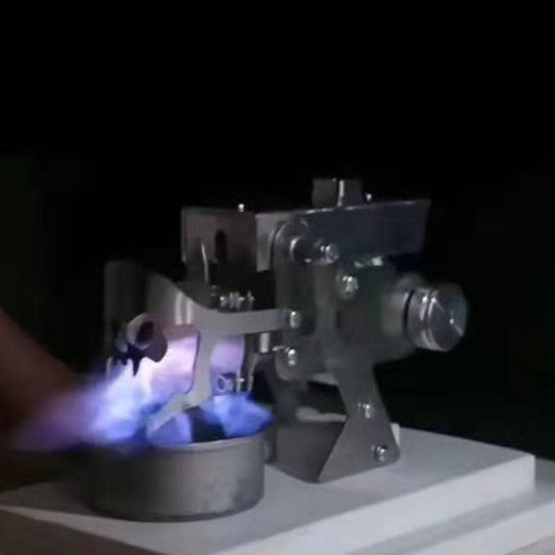 Metal Flame Flicker Vacuum Stirling Engine Model with Skeleton Windshield Science Experiment Gift - stirlingkit