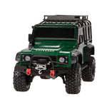 Metal Front Bumper with 2 LED Lights Remote Control Electric Winch for 1/10 Traxxas TRX-4 SCX10II 90046 - stirlingkit