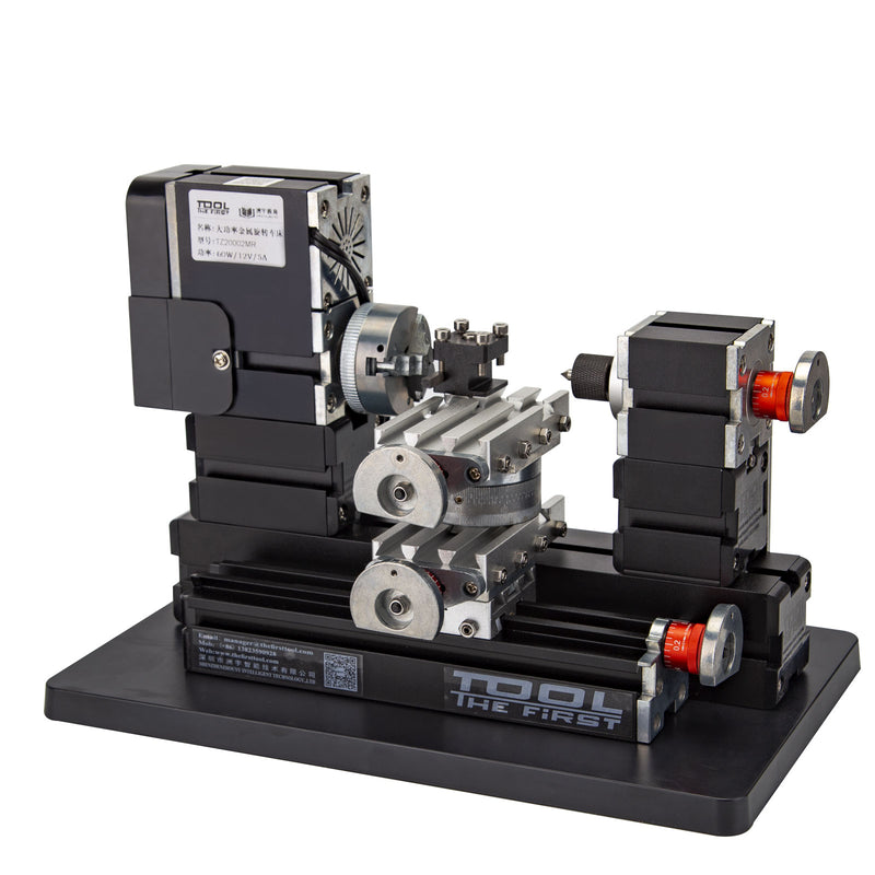 Metal Lathe MachiningTool Assembly Model Kits with Base - stirlingkit