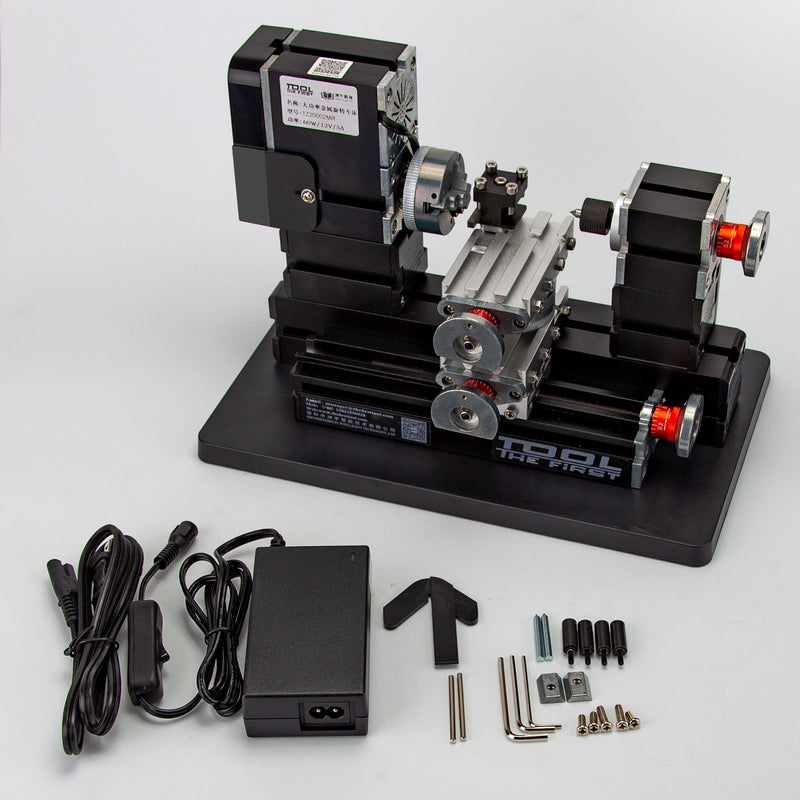 Metal Lathe MachiningTool Assembly Model Kits with Base - stirlingkit