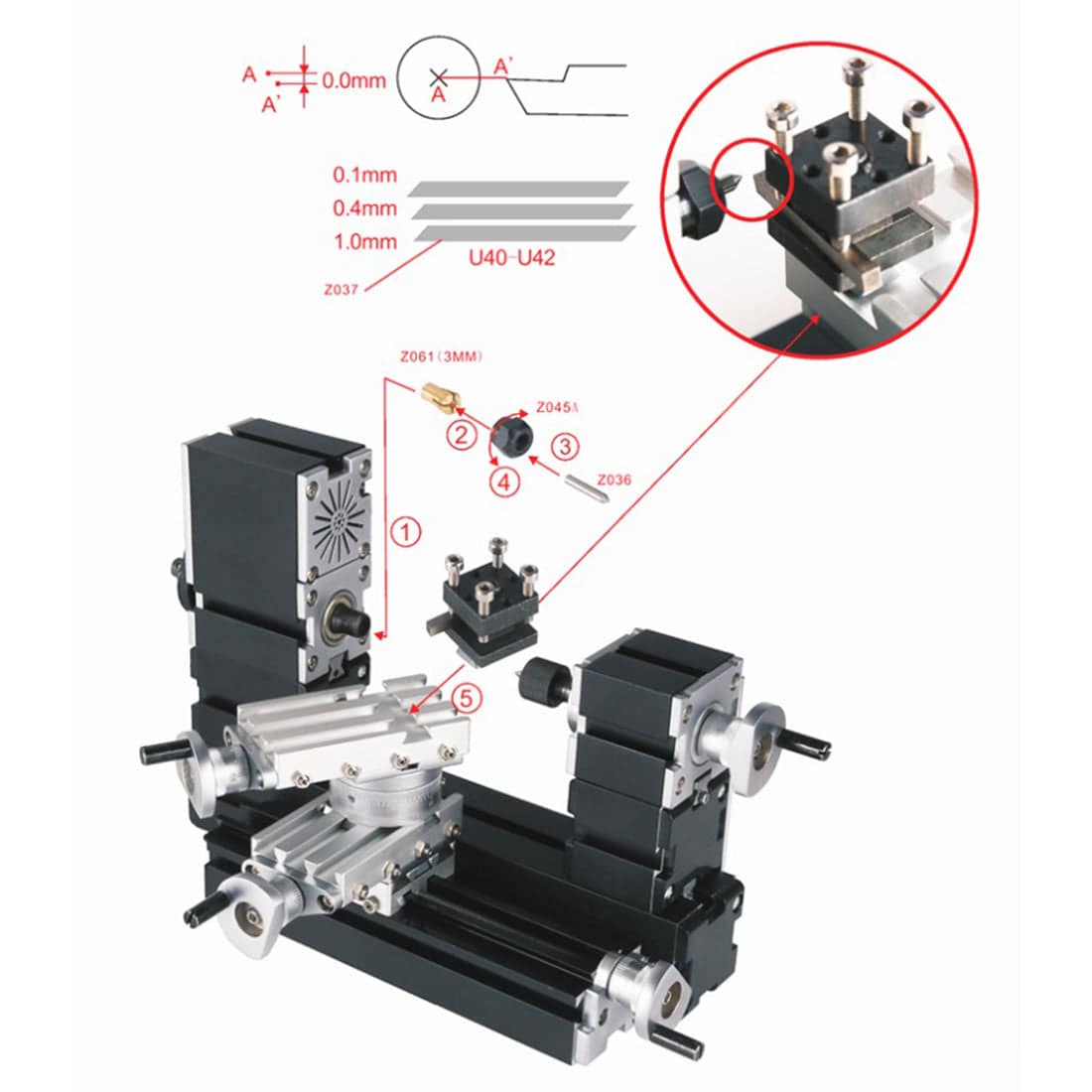 Machine Making Kits Metal Lathe MachiningTool Assembly Model Kits with Base - Stirlingkit