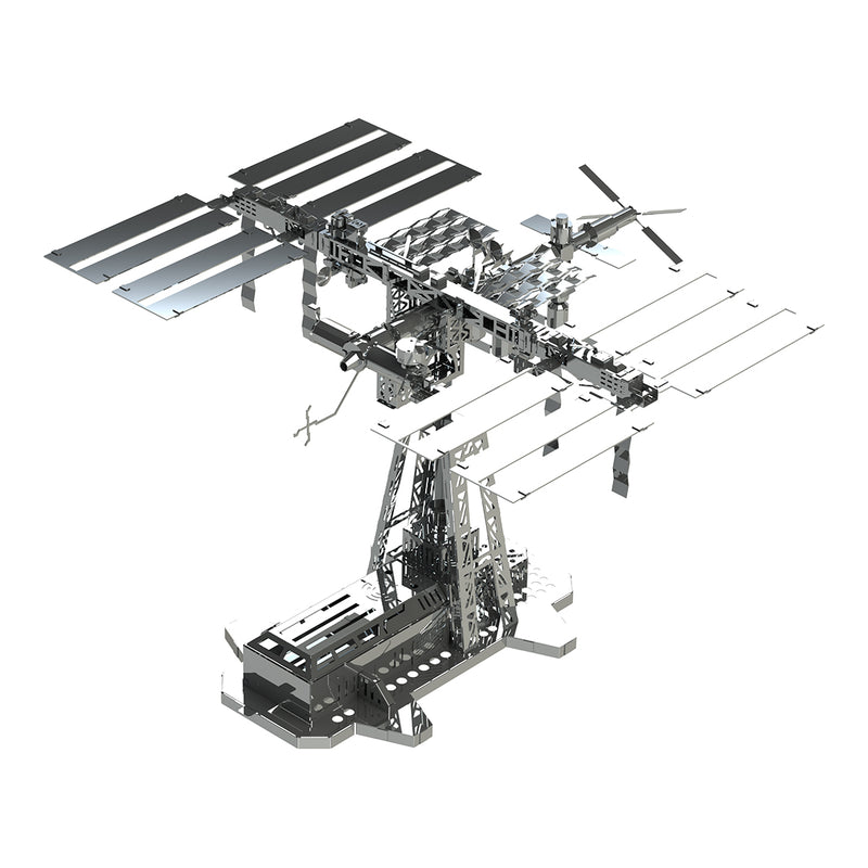 Metal Time 229PCS Astronaut Space Station 3D Assembled Model Astronauts Lodge Rotating - stirlingkit