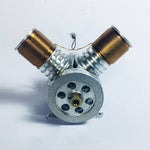 Metal V2 Electromagnetic Reciprocating Piston Engine Model Motor Physics - stirlingkit