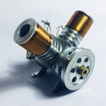 Metal V2 Electromagnetic Reciprocating Piston Engine Model Motor Physics - stirlingkit