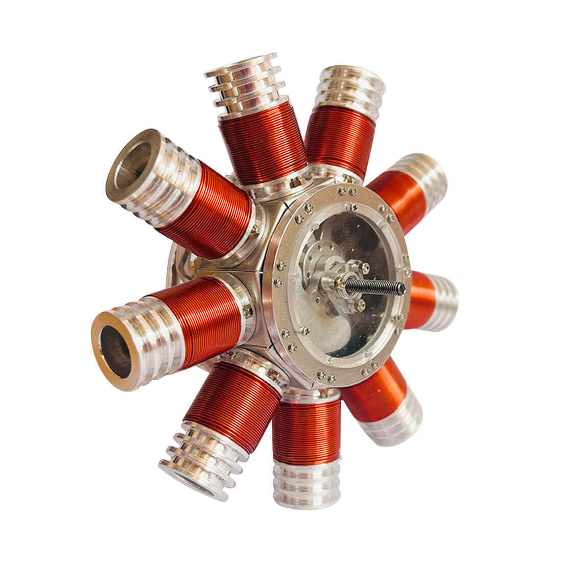 Mini 9 Cylinder Electromagnetic Motor Radial Solenoid Engine Brushless Motor Model Technology - stirlingkit