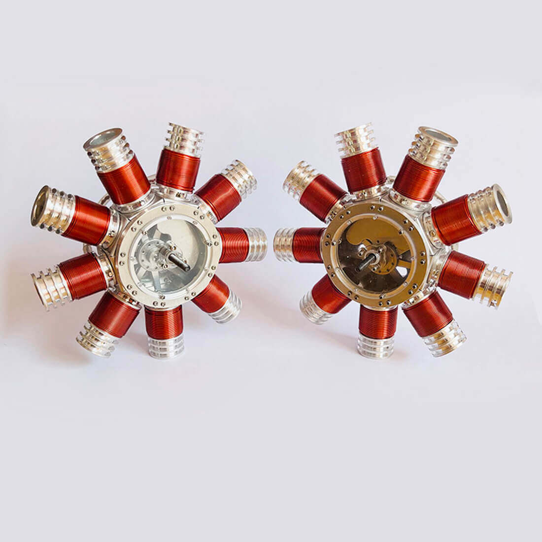 Mini 9 Cylinder Electromagnetic Motor Radial Solenoid Engine Brushless Motor Model Technology - stirlingkit