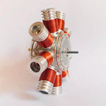 Mini 9 Cylinder Electromagnetic Motor Radial Solenoid Engine Brushless Motor Model Technology - stirlingkit