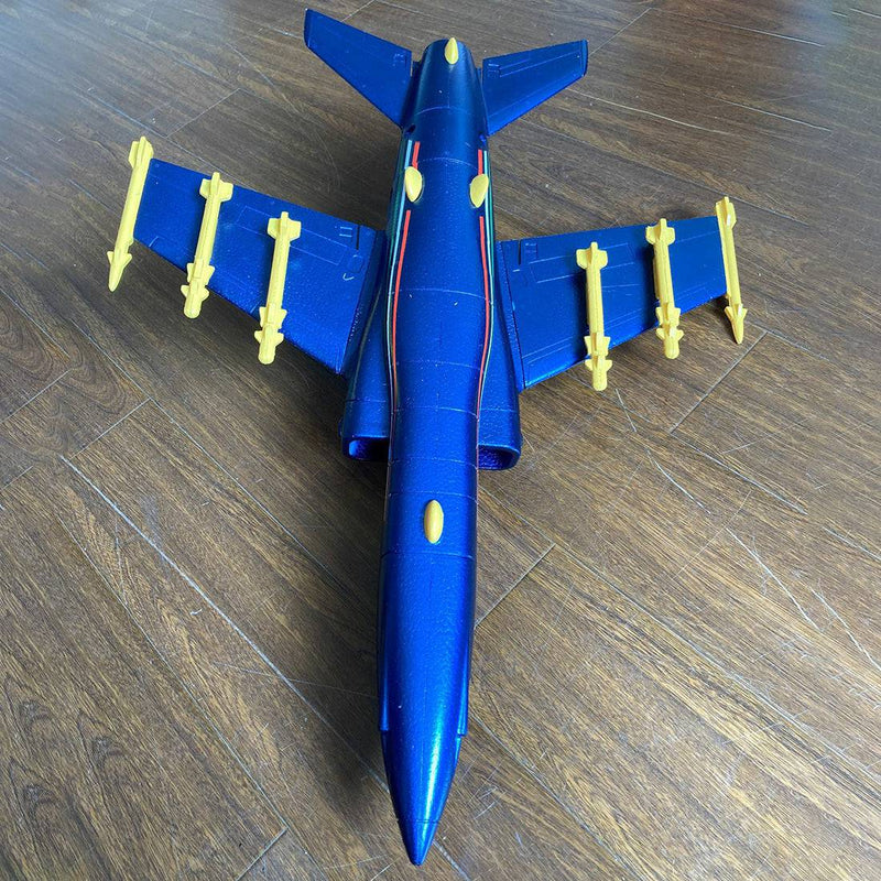 Mini AMX EDF Fighter Jet Hand Throwing EPO RC Aircraft Plane 500mm Wingspan RTF - Blue - stirlingkit