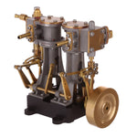 Brass 2 Cylinders Mini Reciprocating Steam Engine with Reversing Gear for RC Ship Boat - stirlingkit