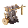 Brass 2 Cylinders Mini Reciprocating Steam Engine with Reversing Gear for RC Ship Boat - stirlingkit