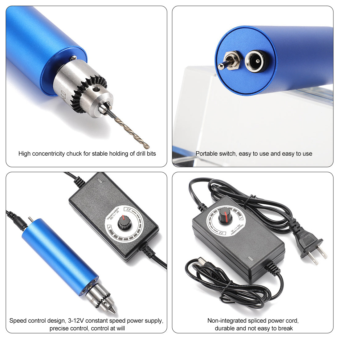 Mini Electric Drill Grinder Engraving Pen Tool Set for Engine Model - stirlingkit